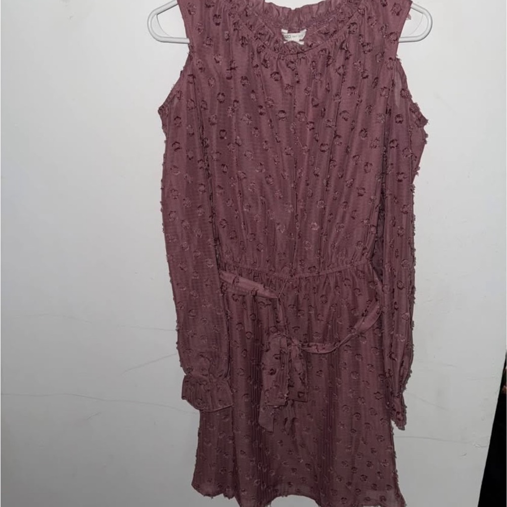 Cato Dusty Rose Cold Shoulder Dress